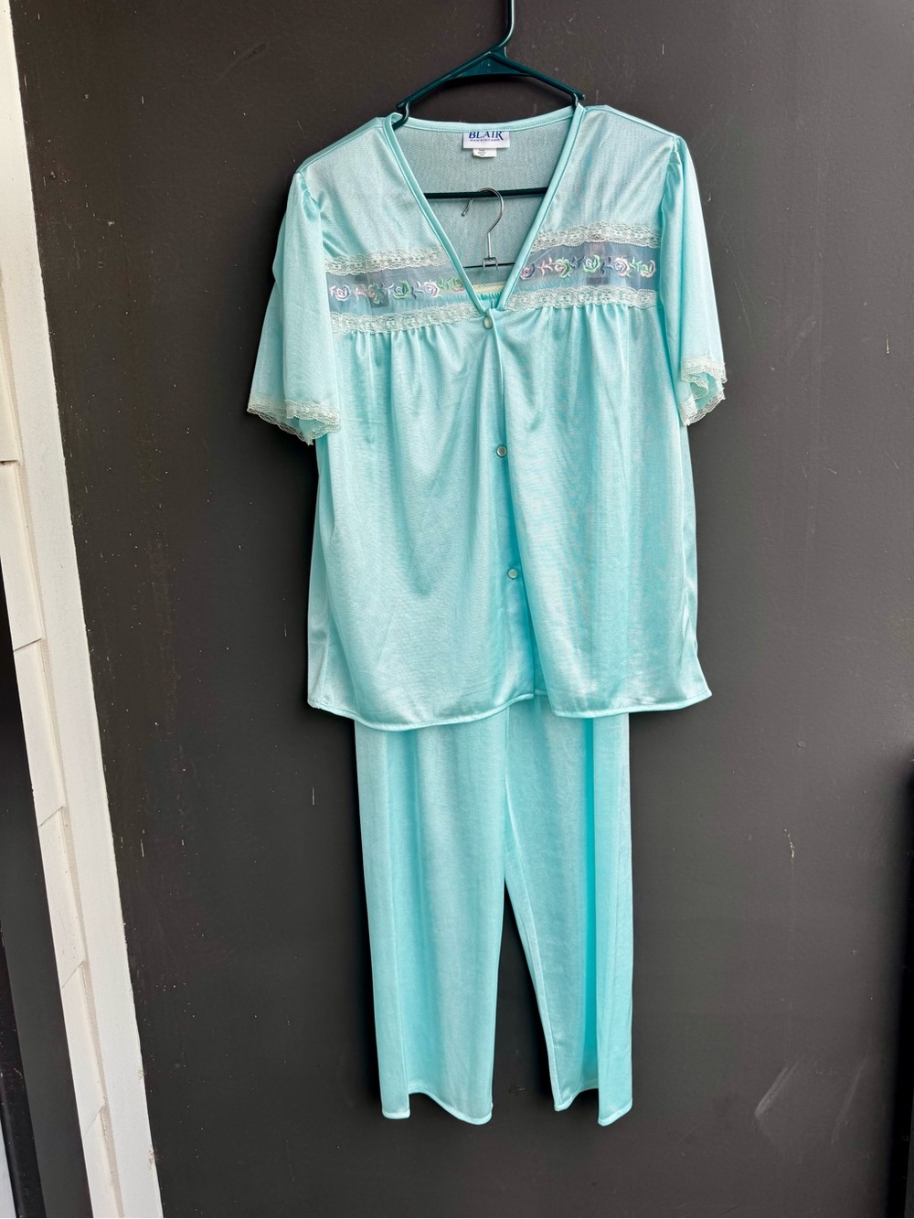 Vintage Blair pastel turquoise pajama set
